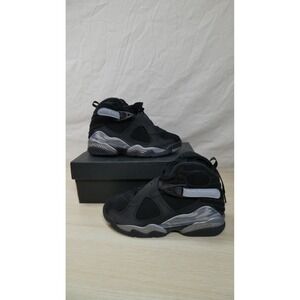 Jordan Air Jordan 8 Retro Winter GS Black Gunsmoke Silver High Top Sneaker 3.5Y